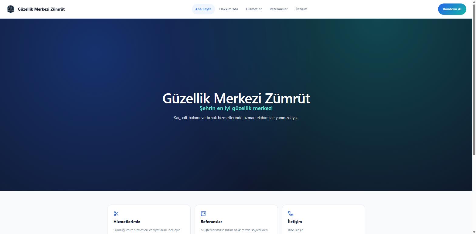 Kurumsal web sitesi örneği — logo, slogan ve hizmetlerle karşılama sayfası